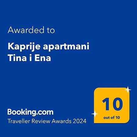 Kaprije Apartmani Tina I Ena Exterior foto